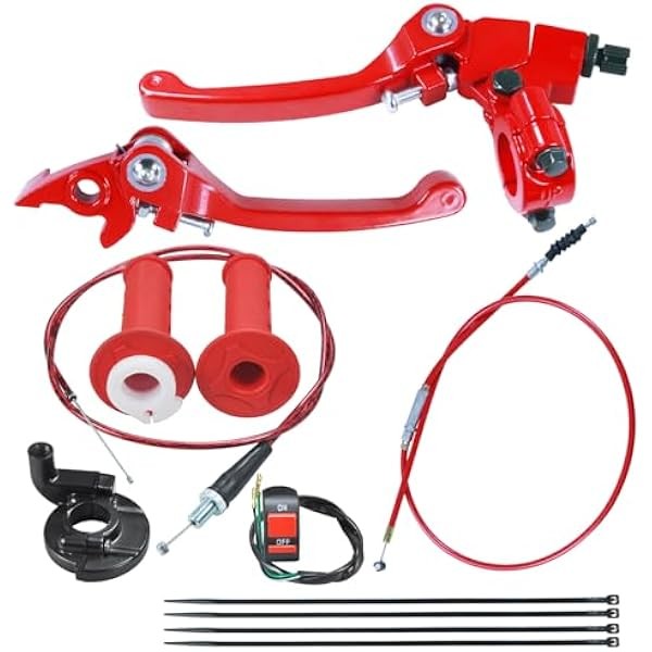 Folding Clutch Brake Lever Cable Throttle Handle Grips Cable Kit
