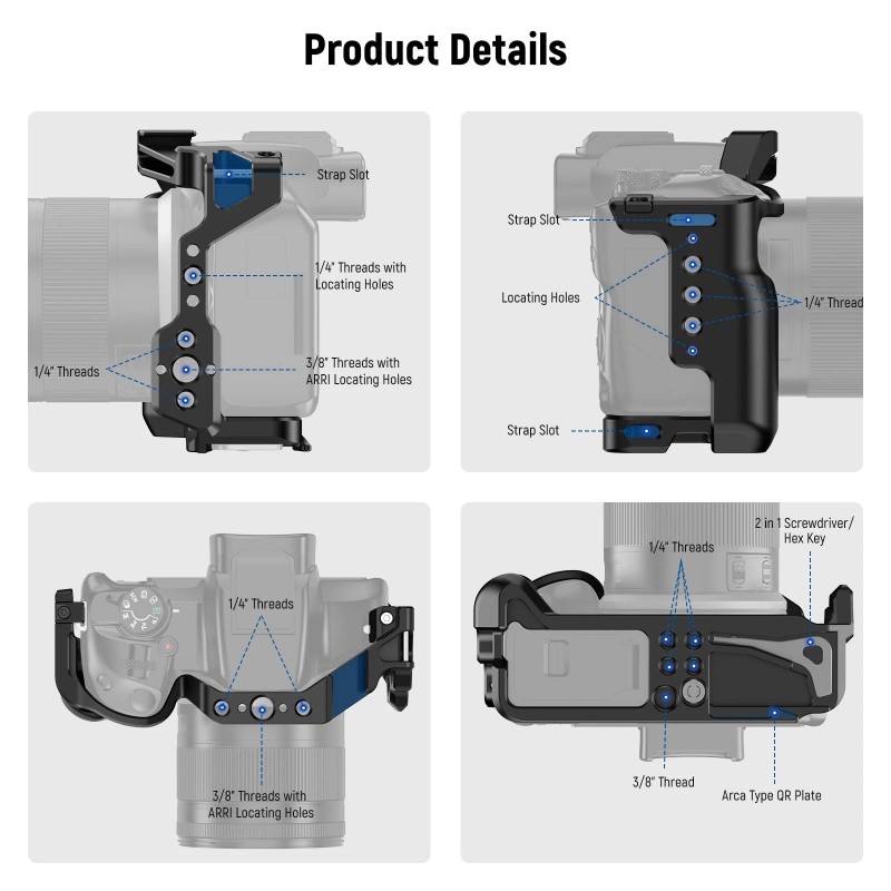 For Canon NEEWER CA031 R50 Camera Cage for Canon EOS