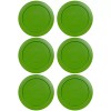 MRX Solutions Replacement Lid for Pyrex 1-CUP Storage Cover 4" Bowl 7202-PC GREEN (6-Pack)