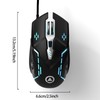 银雕 Wired Gaming Mouse, USB Wired Mouse with Colorful Light,
