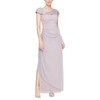 Alex Evenings Women's Long L-Neck Mesh Mother of The Bride