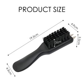 FDGGT Pack of 2 shoe brushes and 1 piece shoe cleaning cloth, shoe cleaning tools, shoe dust brush, household cleaning brush, durable cleaning brush, black