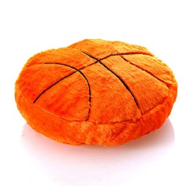 XIYUAN 18in Plush Basketball Pillow Fluffy Stuffed Basketball Plush Toy Soft Stuffed Basketball Plush Pillows Durable Sport Basketballs Plush Toys Basketball Pillow Cushion Sports Toy