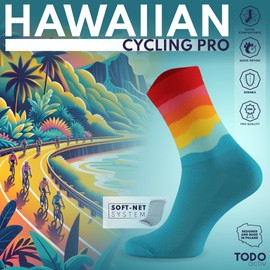 TODO Cycling Socks for Men and Women Breathable Road Bike Socks Men's Cycling Socks with Motif, also Running Socks