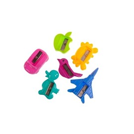 6 x Novelty Sharpeners Pencil Sharpener Stationary School Design Party Bag Fillers
