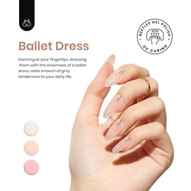 Beetles Jelly Gel Nail Polish Set, 6 Colors Ballet Dress Milky White Sheer Pink Nude Transparent Soak Off Uv Diy Manicure Kit for Women Mother’s Day Gift