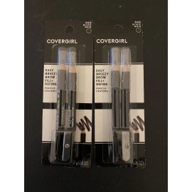 COVERGIRL NEW Lot of 2 Covergirl Easy Breezy Brow Fill + Define Black #500 Eyebrow Pencils