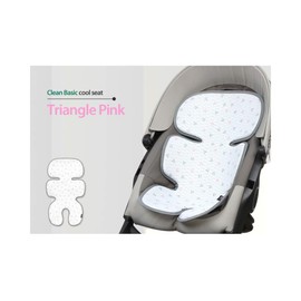 Manito Clean Basic 3D Mesh Seat Pad/Cushion/Liner for Stroller and Car Seat (Triangle Pink)