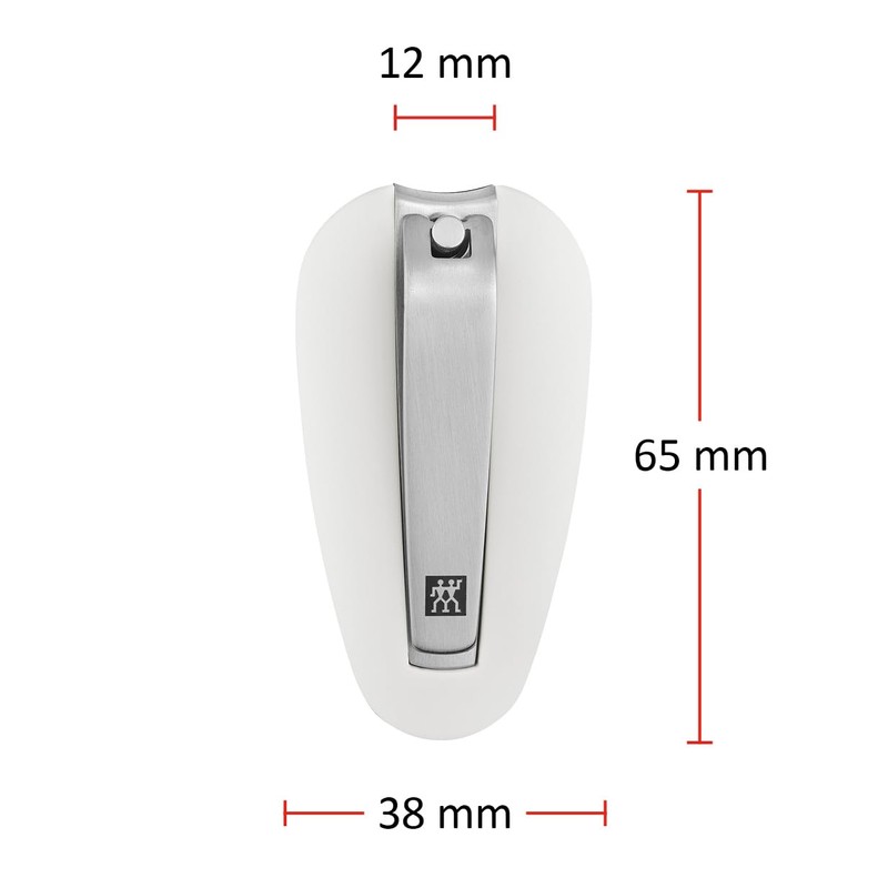 ZWILLING Premium White 65mm Stainless Steel Nail Clippers with Collection