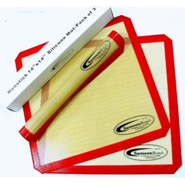 3-Pack Premium Silicone 14" x 14" Non-Stick Generic Dehydrator Re-Usable Sheets for Excalibur, L'equip, Sedona - Make Fruit Leathers with Easy Clean Up