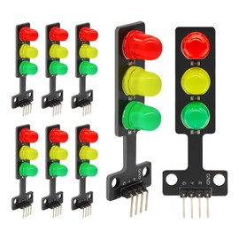 APKLVSR 8 x LED Traffic Light Module, 3.3-5 V, 8 mm, Creative DIY Mini Traffic Light Module, Mini LED Traffic Light Module, Compatible with Arduino