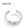 FUTIMELY Irregular Gold Chunky Cuff Bracelets for Women Adjustable Silver
