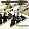 Milk Pot Stainless Steel Milk Warmer Pot with Lid, 0.8