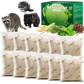 12 Pack Natural Raccoon Pouches, Raccoon Repellent Pouches for Outdoor Yard Garden House | Long-Lasting Protection | Safe for Dogs and Children