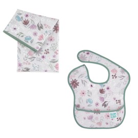 Bumkins Bibs, Baby Bib for Girl or Boy, SuperBib Baby and Toddler Bib for 6-24 Months and Splat Mat for Under High Chair, Waterproof Washable Cloth for Arts and Crafts