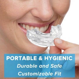 Yakiter Anti ronquidos, Aparato para dejar de Roncar y Evitar la Apnea del Sueño, Guarda dental anti ronquidos, Talla única y ajustable para adaptarse a cualquier tamaño de boca