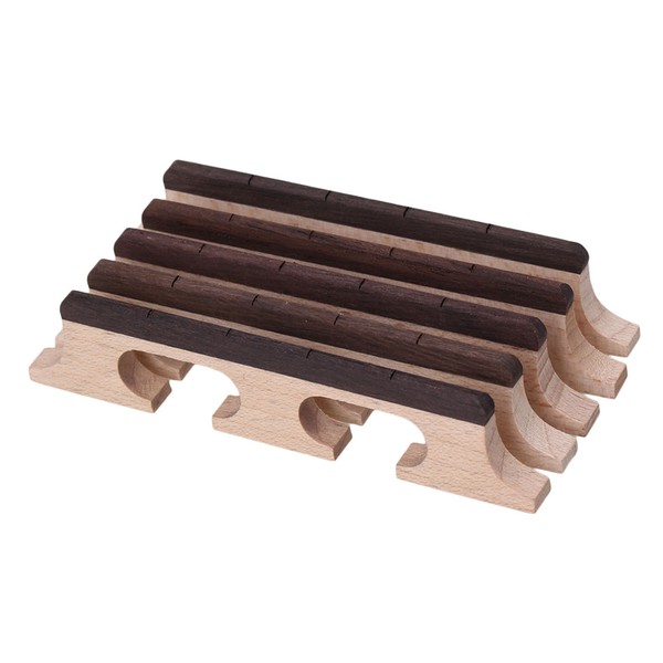 Yibuy Wood Color 4 String Banjo Ukulele Guitar Bridge String