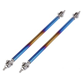 X AUTOHAUX 2pcs 11"-13" Car Adjustable Front Bumper Lip Splitter Strut Tie Rod Bar Universal Multicolor