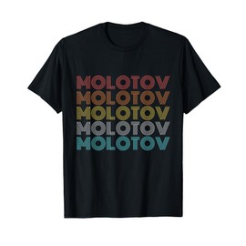 Molotov Retro Vintage Black X-Small Crew Neck T-Shirt