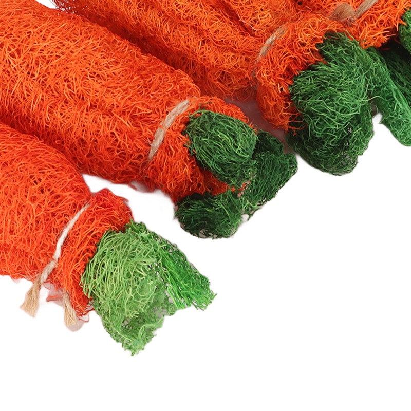 Rabbit Loofah Carrot Toys Natural Funny Teeth Grinding Bite Resistance