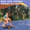 Surf Balance Board Trainer, Wobble Board with Adjustable Stoppers -4