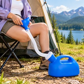 Portable Urinal with Extension Hose for Camping & Travel – 2000ml Capacity Design for Outdoor Convenience and Easy Use