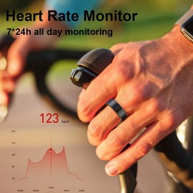 Smart Rings for Men Women Fitness Ring Heart Rate Monitor Sleep Tracker Health Ring Pedometer Calories Step Counter Waterproof Fitness Tracker for iOS Android Phones #10