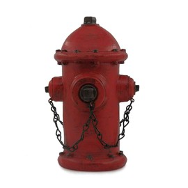 Ornerx Resin Fire Hydrant Statue Decor 6" Tall - Small
