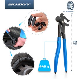 HASKYY Pliers Balancing Pliers Impact Weight Pliers for Balancing Weights 245 mm Tyre Weight Pliers Weight Pliers Car Tool Mounting Tool Tyre Weight Assembly Balance Weight Removal