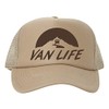 Van Life Adjustable Mesh Trucker Hat - Brown - Khaki