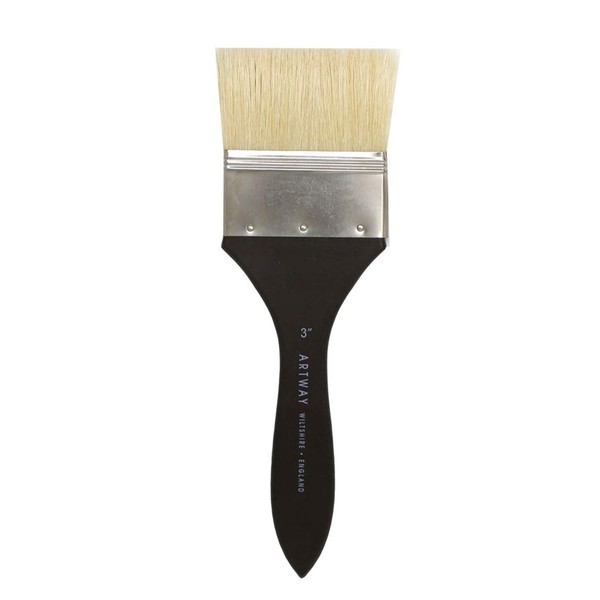 Artway 3" Flat Paint Brush - Short Handle - Hog