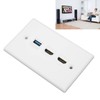 Bewinner HDMI USB 3.0 Wall Plate 2 Port HDMI Female
