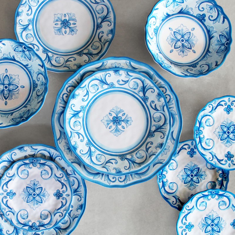 Le Cadeaux Melamine 11 inch Dinner Plate, Set of 4,