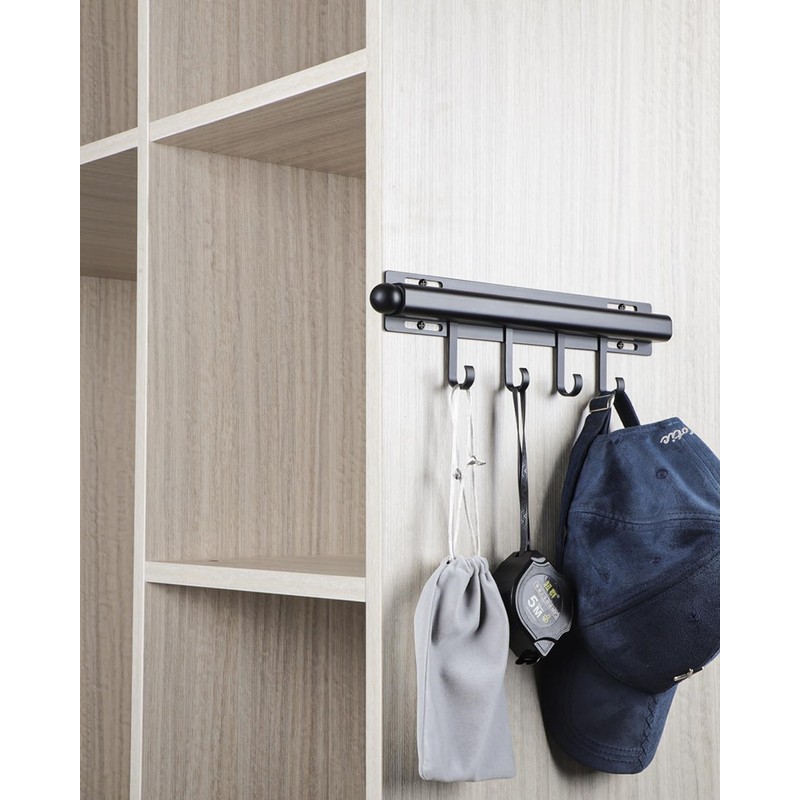 BaiNong 12 inch Valet Rod for Closets Pull Out Closet