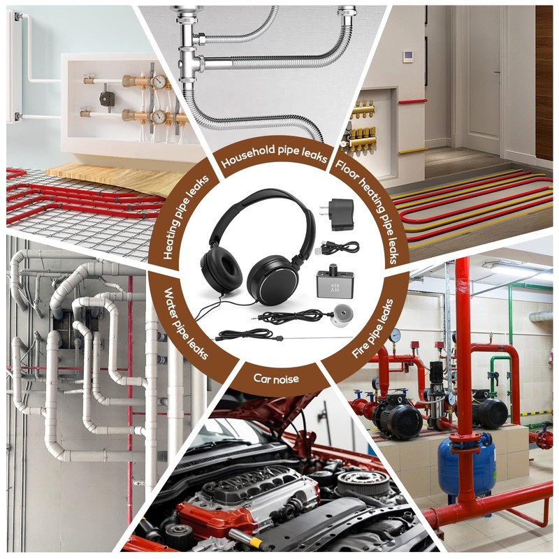 Pipe Leak Detector with 2 Probe, Underground Water Leak Tester