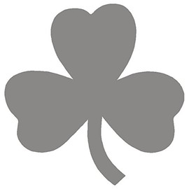 STICKER DAD 3 Leaf Shamrock Clover Vinyl Decal by stickerdad® - Size: 2.5", Color: Silver - Windows, Walls, Bumpers, Laptop, Lockers, etc.