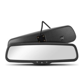 Retrovisor Con Camara De Reversa,4.3inch Espejo retrovisor del coche Grabador de atenuación automática Estacionamiento automático Espejo retrovisor Ayuda de estacionamiento con