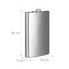 Relaxdays 2 x XXL Hip Flask Stainless Steel Giant Hip