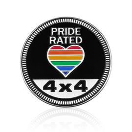 JUSTTOP Car Emblem, 4x4 3D Metal Automotive Badge Decal Round Emblem Sticker, Vehicle Duck Rated Badge Decal Exterior Decor for Car Truck SUV, Car Accessories (Prids Rated)