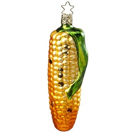 Inge Glas Cob of Corn 1-101-10 IGM German Blown Glass Christmas Ornament