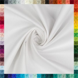 VmG-Store 2 m Cotton Fabric, Plain, 100% Cotton, Oeko-Tex, No Sold by the Metre, Over 70 Colours to Choose From (004, Optical White)