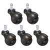 uxcell 2 Inch Ball Caster Wheels, 5pcs Stem Caster, 360