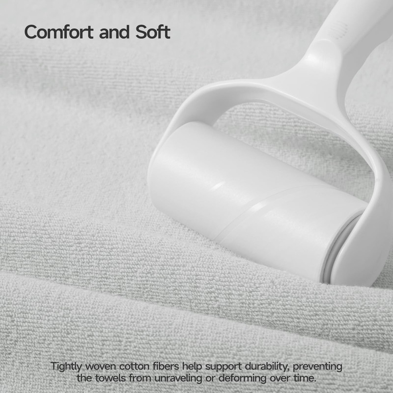 ecolook Bath Towels Set of 4,100% Cotton,27 x 55 Inches,Quick-Drying
