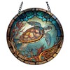 SCGEHA Stained Glass Suncatcher, Calling Happiness, Good Luck Item (Sea