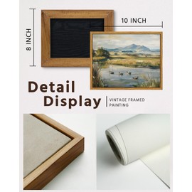 VIYYIEA Framed Wall Art for Living Room, Duck Pond Canvas Prints, Vintage Home Decor, Oil Painting Picture, Bathroom Wall Decor Gifts for Friends or Family -【Duck Pond】-(10L x 8W)