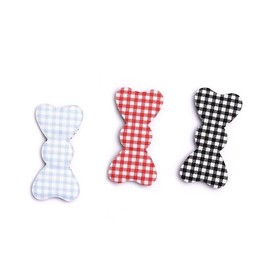 KAMIPITA Non-Marking Hair Clip Standard Series (Checked Black, 3.1 x 1.6 inches (8 x 4 cm) Middle Ribbon)
