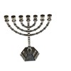 Menorah 12 Tribes Silverplated 7 Branched 5 In. by Bethlehem