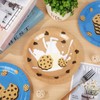 Whaline 40Pcs Milk and Cookie Birthday Plate Chocolate Chip Cookie
