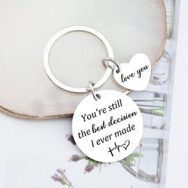 OEHEDOU Anniversary Present For Men Women Birthday Gifts For Boyfriend Girlfriend Valentines Day Wedding Gifts For Wife Husband Couples i Love You Gift For Him Her Romantic Anniversary Keychain