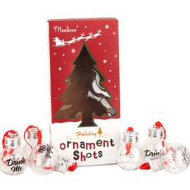MyMealivos Festive Boozeballs Fillable Christmas Baubles, Medium, Clear(Round)…